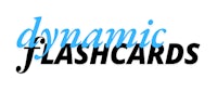 dynamic flashcards logo on a white background